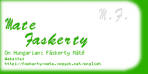 mate faskerty business card